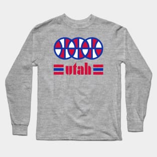 Utah Basketball - Vintage B-Ball Throwback Long Sleeve T-Shirt